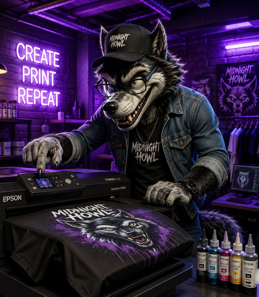 Comparatif DTF vs DTG pour Midnight Howl